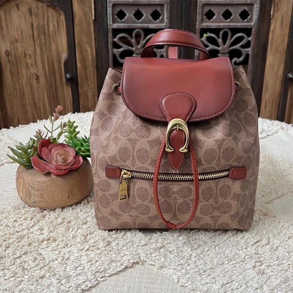 🌸Coach Evie Backpack 22 In Signature Canvas New! - Picture 1 of 15